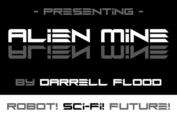 Alien Mine: A Futuristic Display Font for Digital Brands