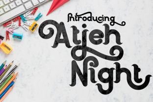 Atjeh Night: An Extravagant Display Font for Crafters & Product Creators