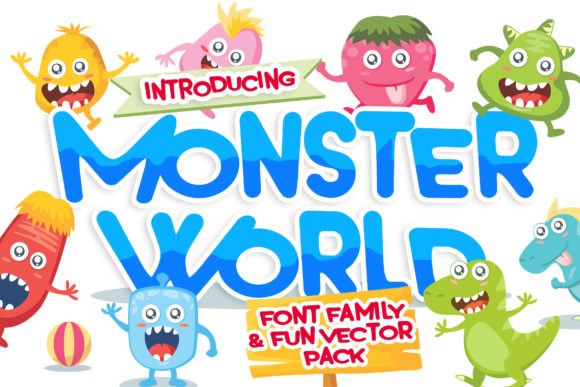 Monster World: A Fun & Playful Display Font for Creative Projects
